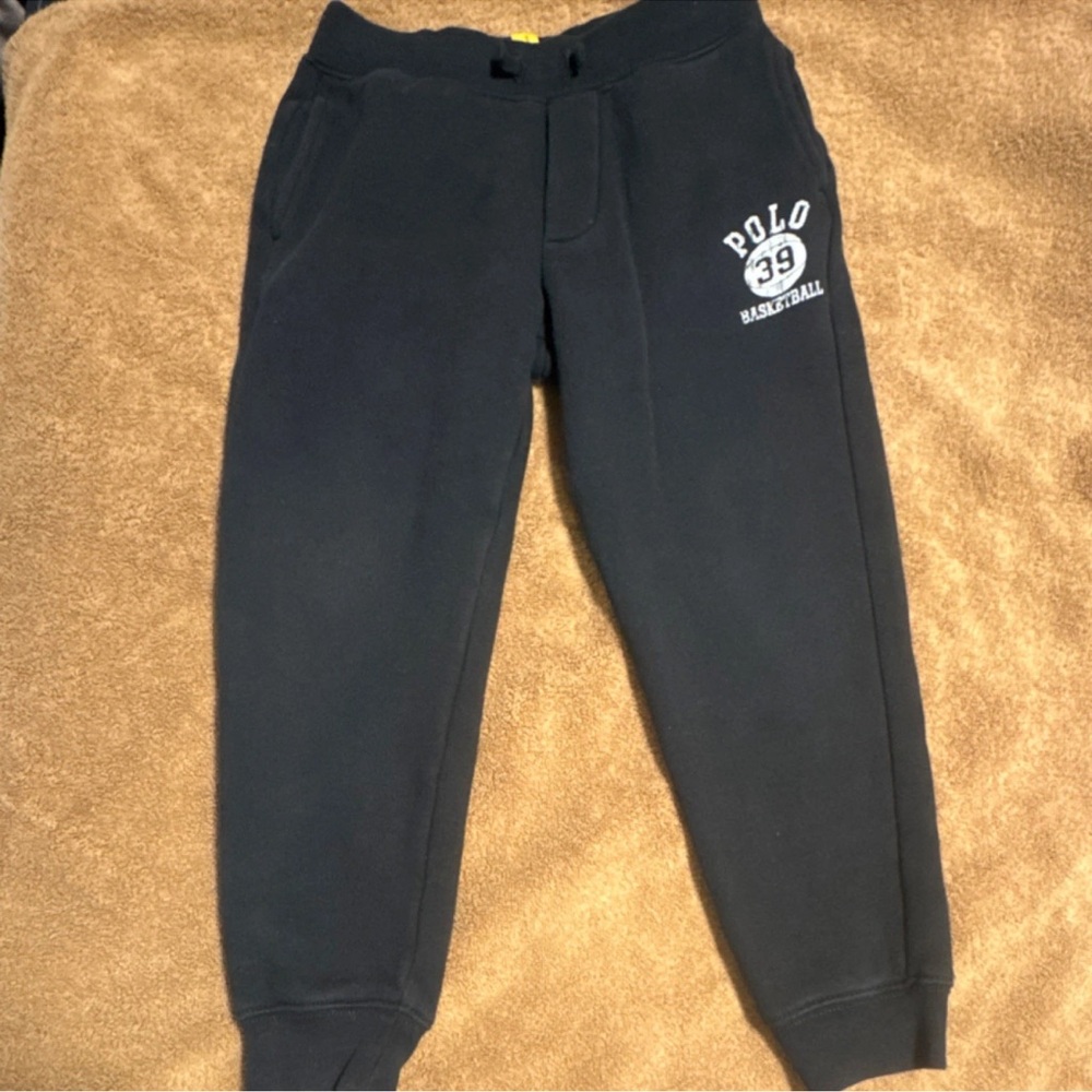 Polo by Ralph Lauren Black Kids Sweatpants with Logo Patch
